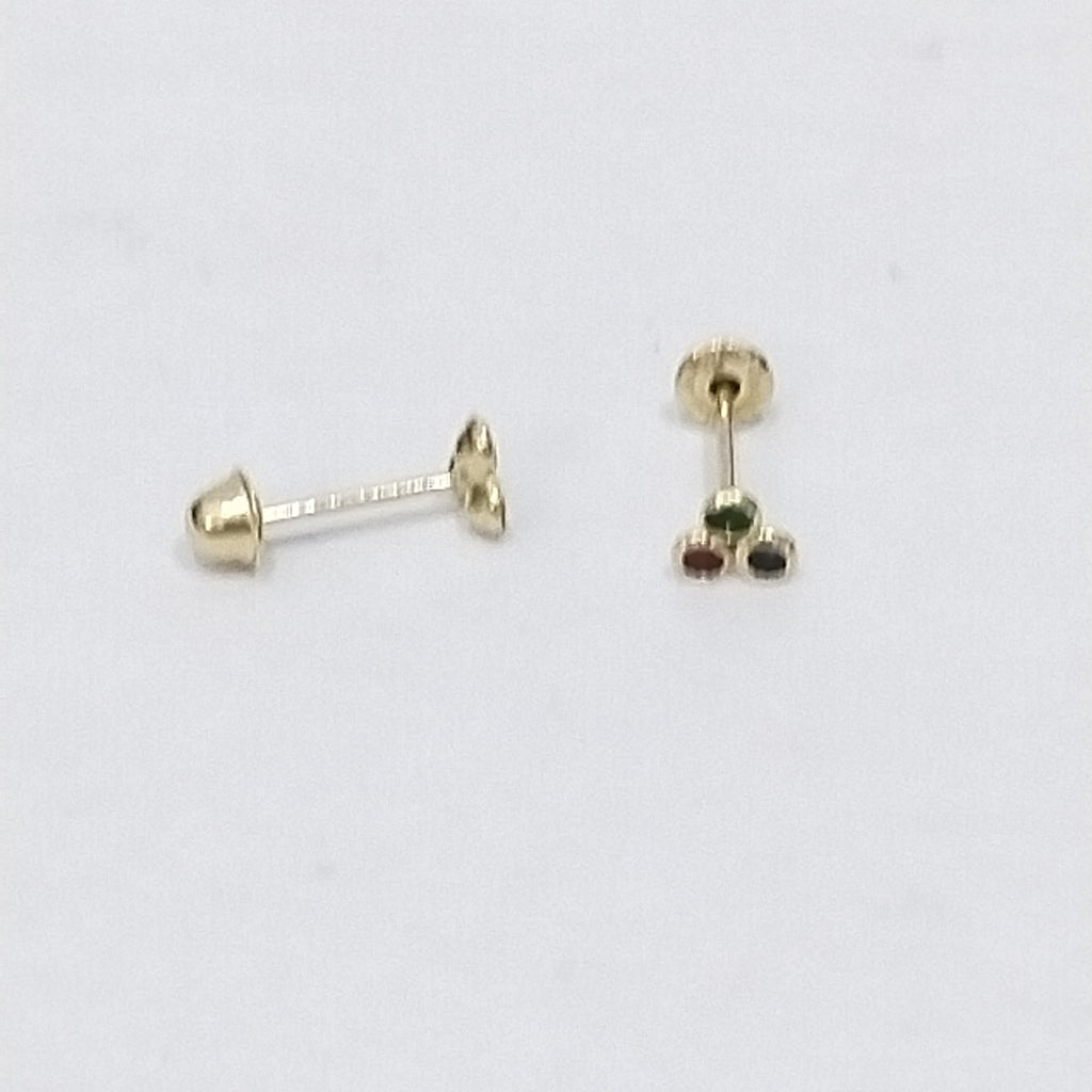 BROQUELES ORO 14K 1 (NUEVO)