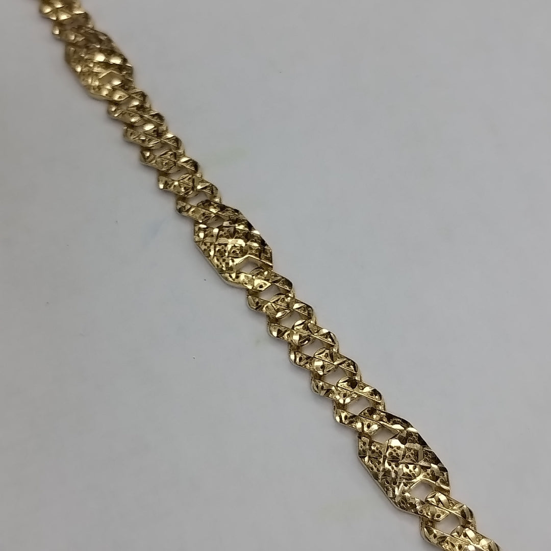 PULSERA CABALLERO MONACO ORO 14K 7.1 (NUEVO)