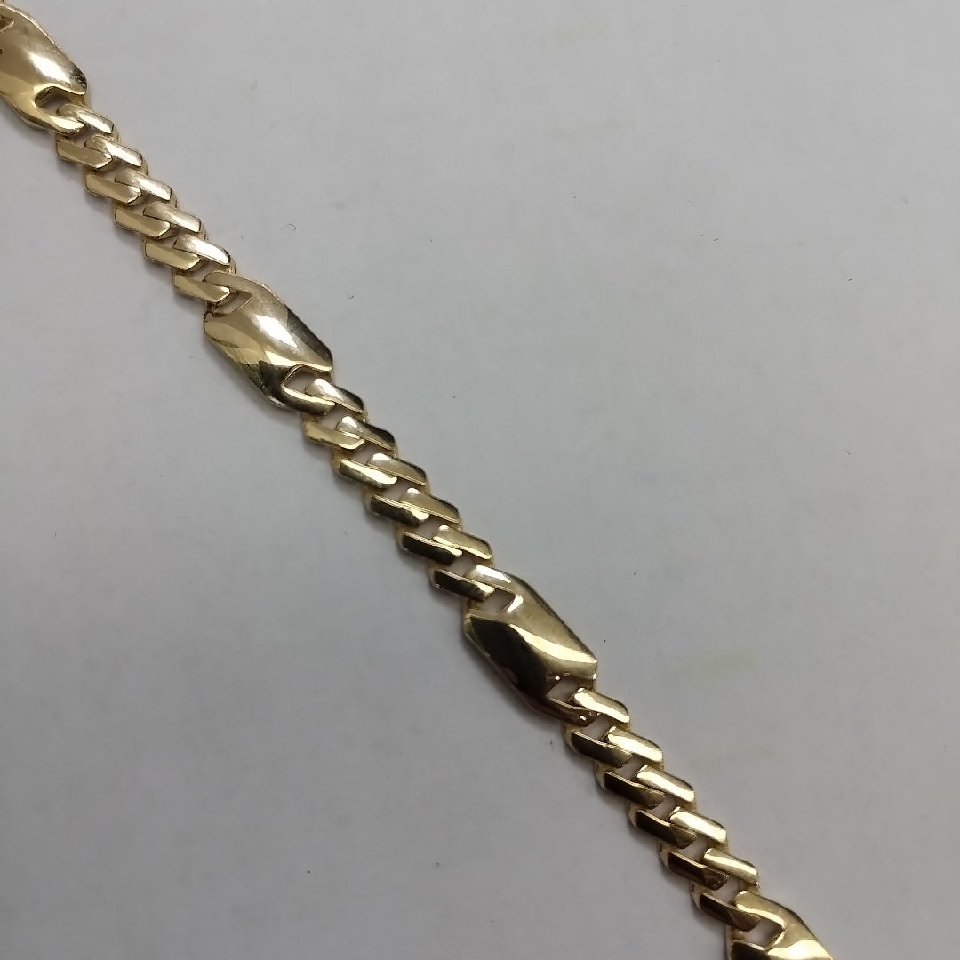 PULSERA CABALLERO MONACO ORO 14K 6.2 (NUEVO)