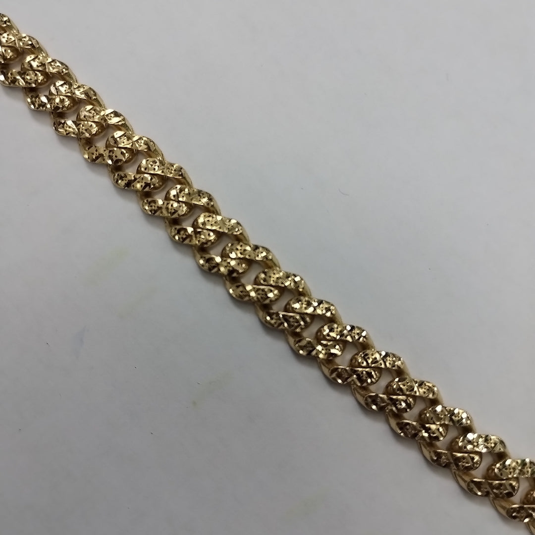 PULSERA CABALLERO MONACO ORO 14K 10.5 (NUEVO)