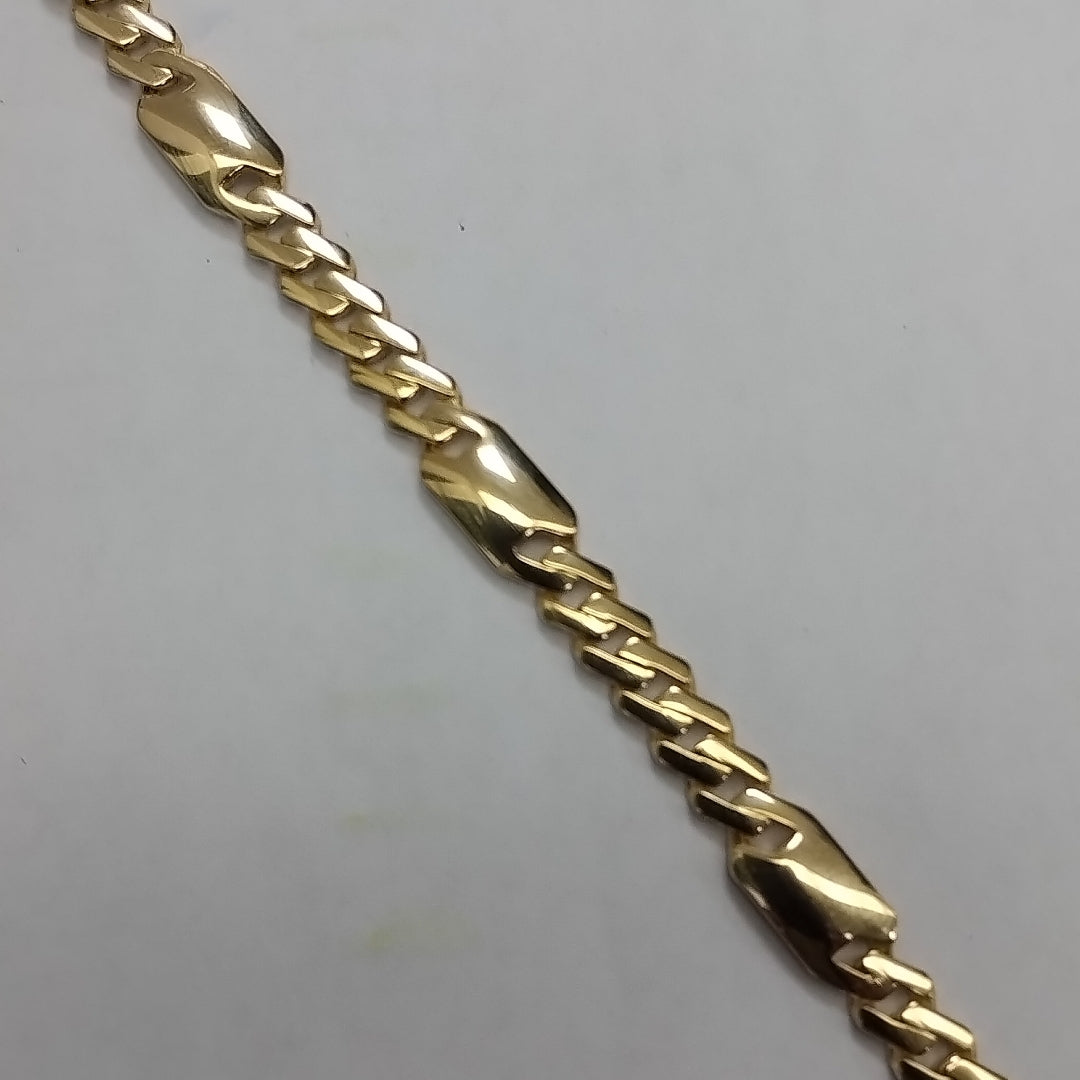 PULSERA CABALLERO MONACO ORO 14K 6.3 (NUEVO)