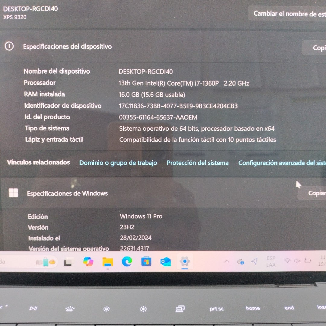 LAPTOP DELL XPS 13 PLUS 9320 (2023) 1 TB SSD 32 GB RAM (SEMINUEVO)