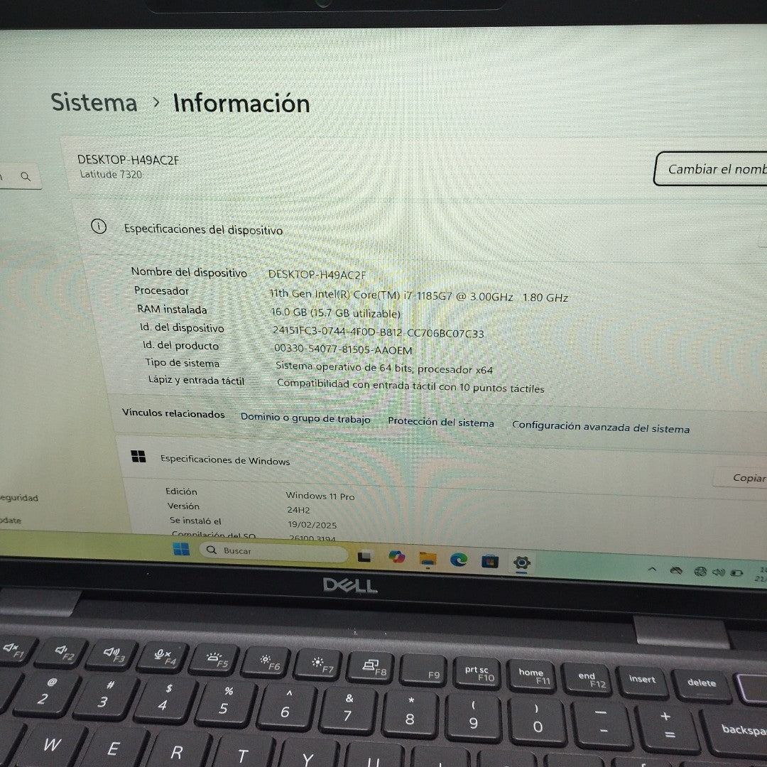 LAPTOP DELL LATITUDE 7320 DETACHABLE (2022) 256 GB SSD 16 GB RAM (SEMINUEVO)