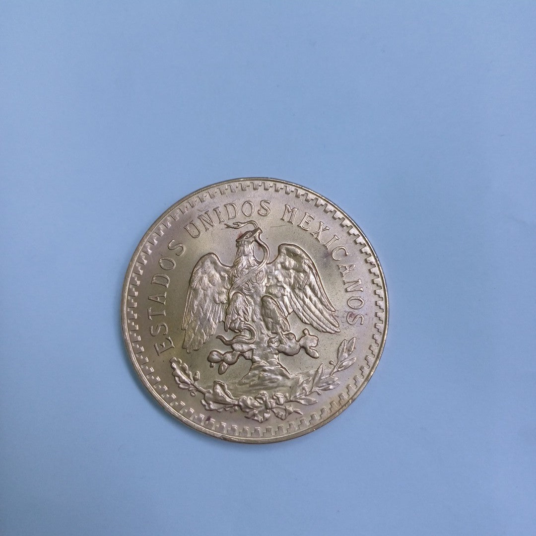 K1 41.6 GRMS - DESC.  0 GRAMOS - 21 K - AVALÚO  61776 * * IDENTIFICACIÓN  MONEDA NOMINATIVA. * MONEDAS PESOS  50 PE (SEMINUEVO)
