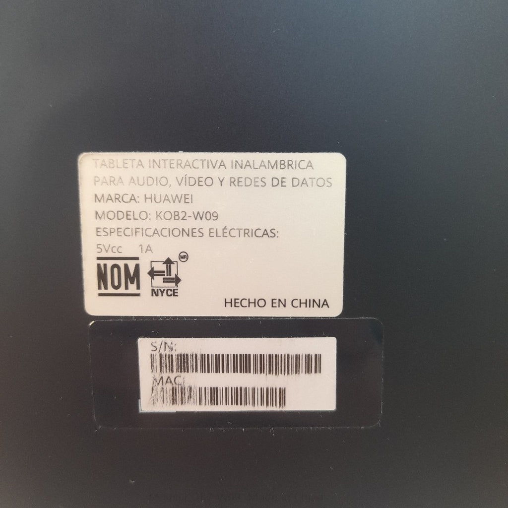 TABLETA HUAWEI MATEPAD T 8 KOB2-W09 32 GB 2 GB RAM (SEMINUEVO)