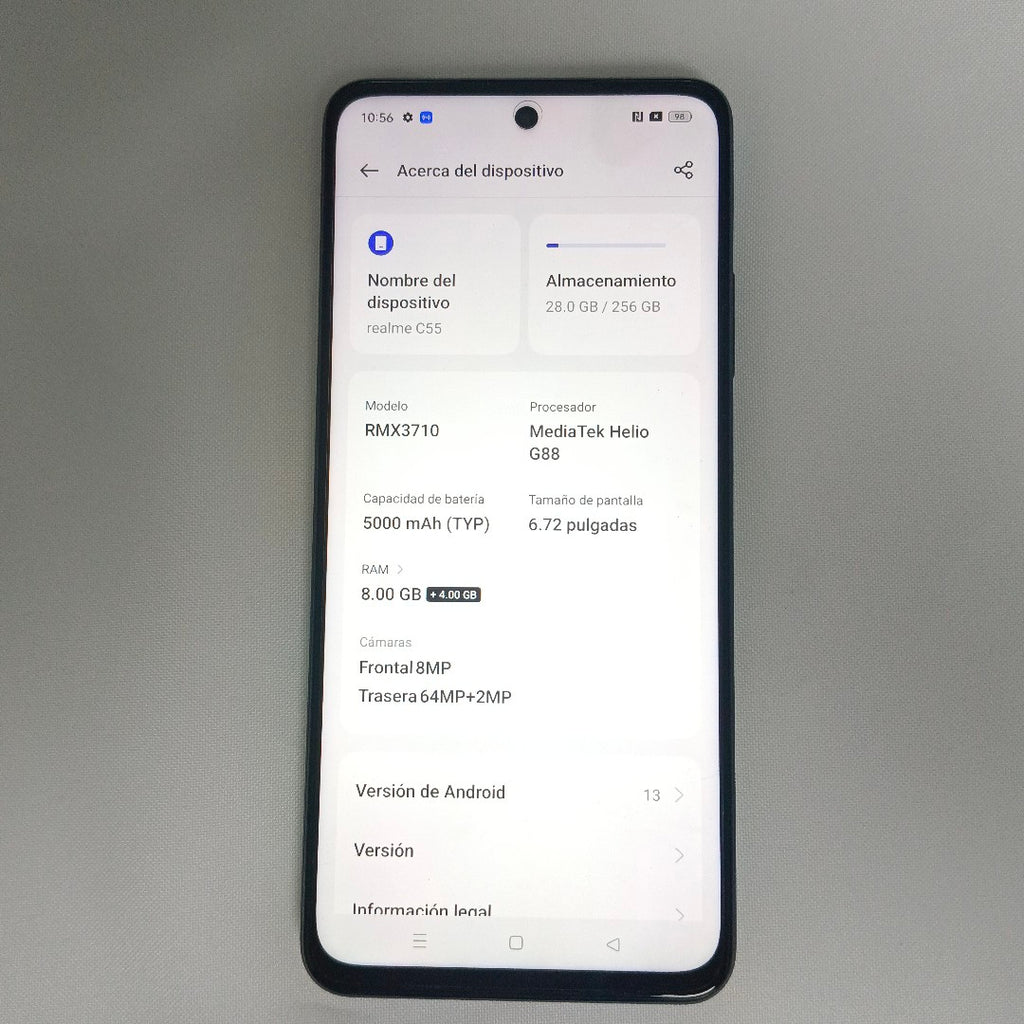 CELULAR REALME C55 RMX3710 (2023) 256 GB 8 GB RAM (SEMINUEVO)