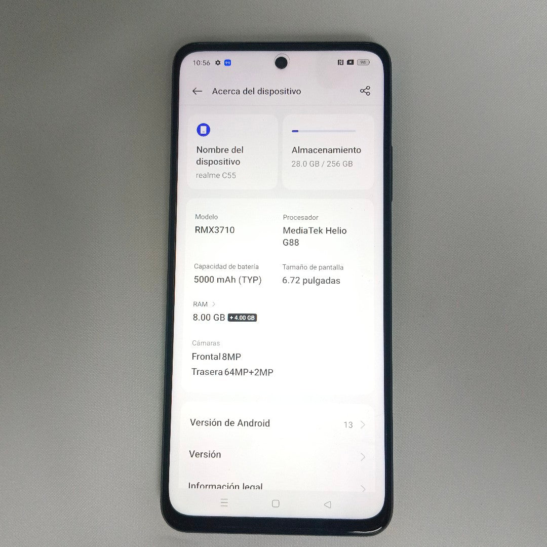 CELULAR REALME C55 RMX3710 (2023) 256 GB 8 GB RAM (SEMINUEVO)