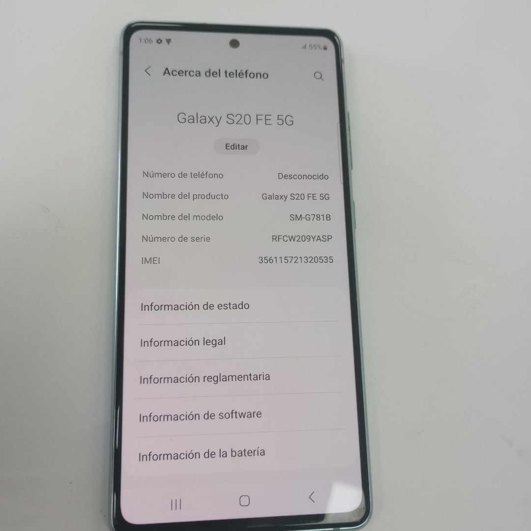 CELULAR SAMSUNG GALAXY S20 FE 5G SM-G781B 128 GB 6 GB RAM