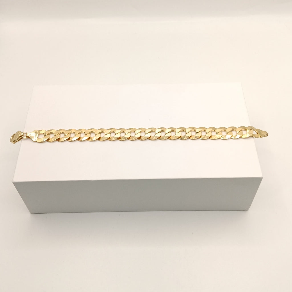 PULSERAS CABALLERO BARBADA AMARILLA ORO 14K 29.6 (NUEVO)