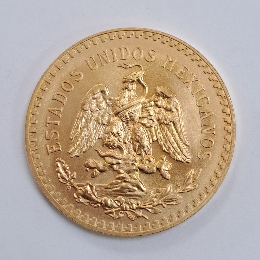 K1 41,60 GRMS - DTO. 0,00 GRMS - 21 K - AVALÚO 79372,80 * IDENTIFICACIÓN  MONEDA NOMINATIVA * MONEDAS PESOS  50 PESOS (SEMINUEVO)
