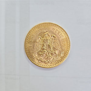 K1 41,60 GRMS - DTO. 0,00 GRMS - 21 K - AVALÚO 79372,80 * IDENTIFICACIÓN  MONEDA NOMINATIVA * MONEDAS PESOS  50 PESOS (SEMINUEVO)