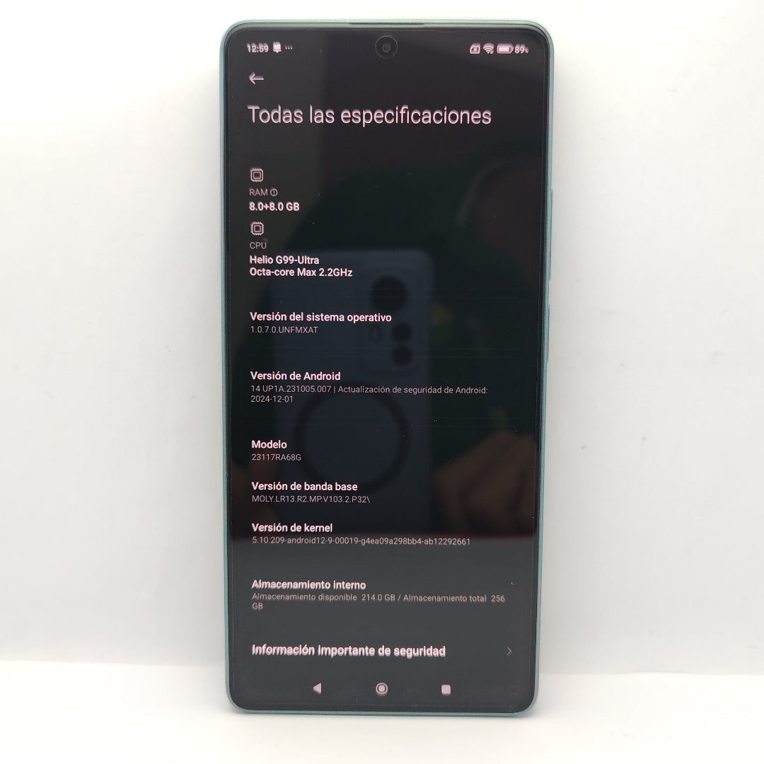 CELULAR XIAOMI REDMI NOTE 13 PRO 23117RA68G (2023) 256 GB 8 GB RAM (SEMINUEVO)