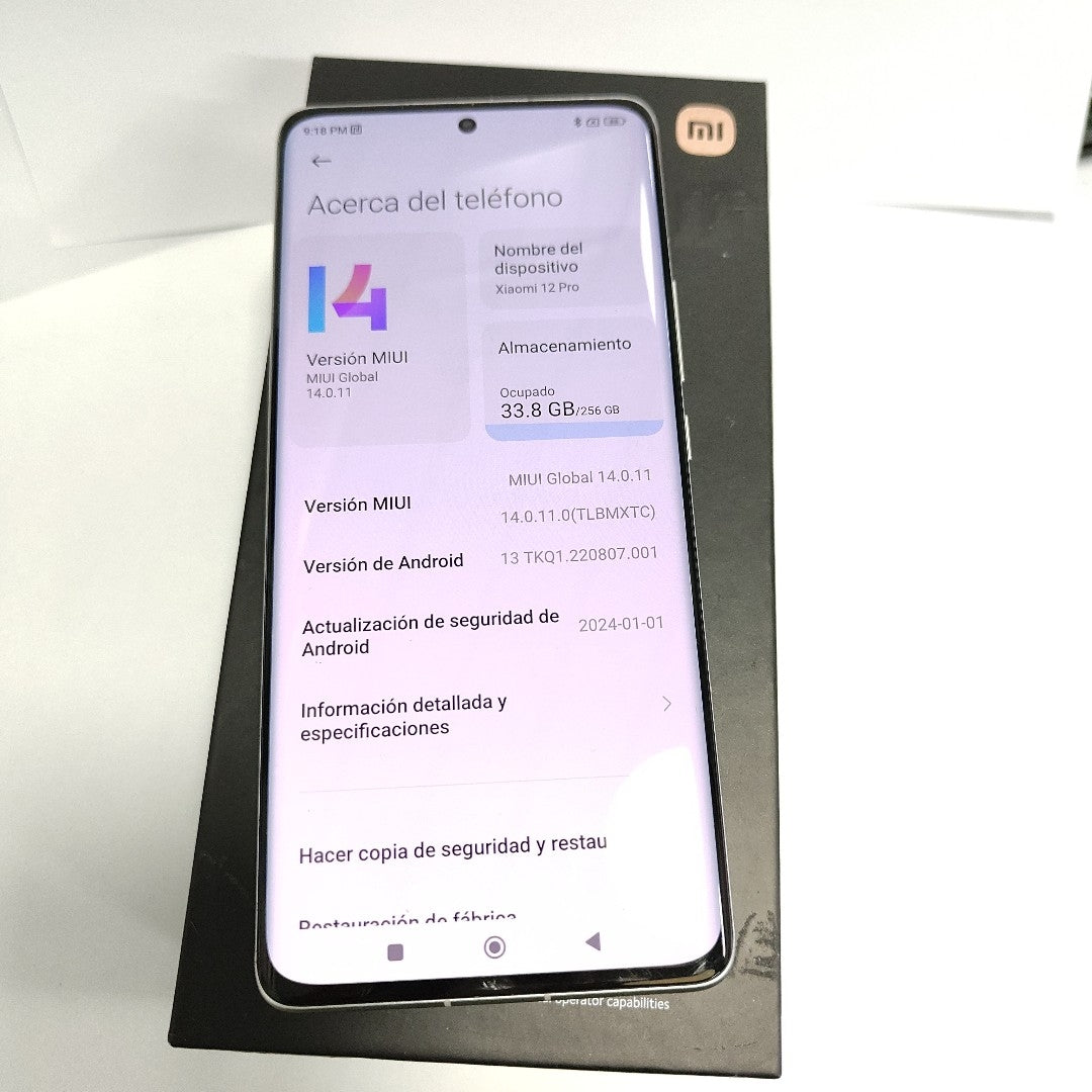 CELULAR XIAOMI 12 PRO 2201122G (2022) 256 GB 8 GB RAM (SEMINUEVO)
