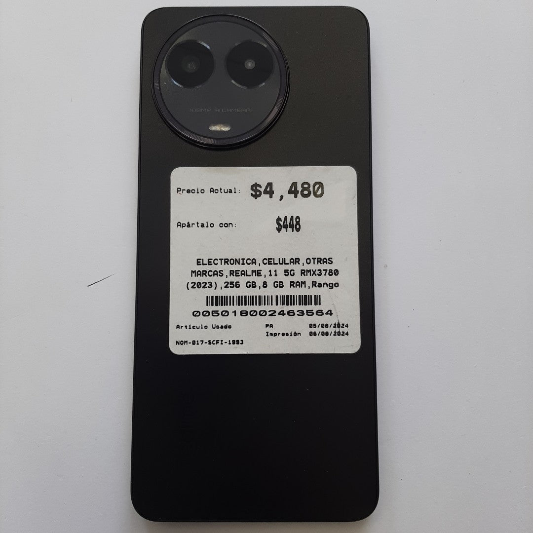 CELULAR REALME 11 5G RMX3780 (2023) 256 GB 8 GB RAM (SEMINUEVO)