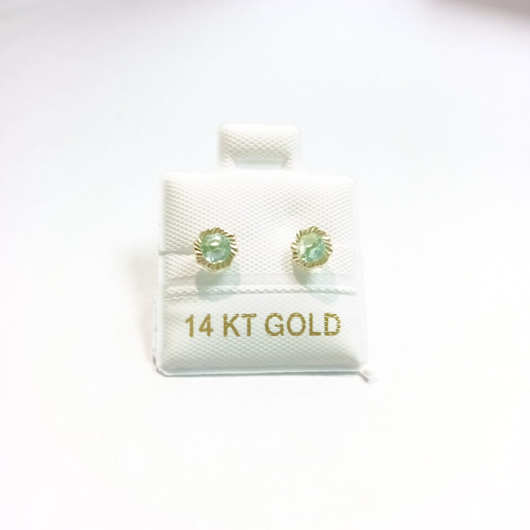 BROQUELES ORO 14K 1 (NUEVO)