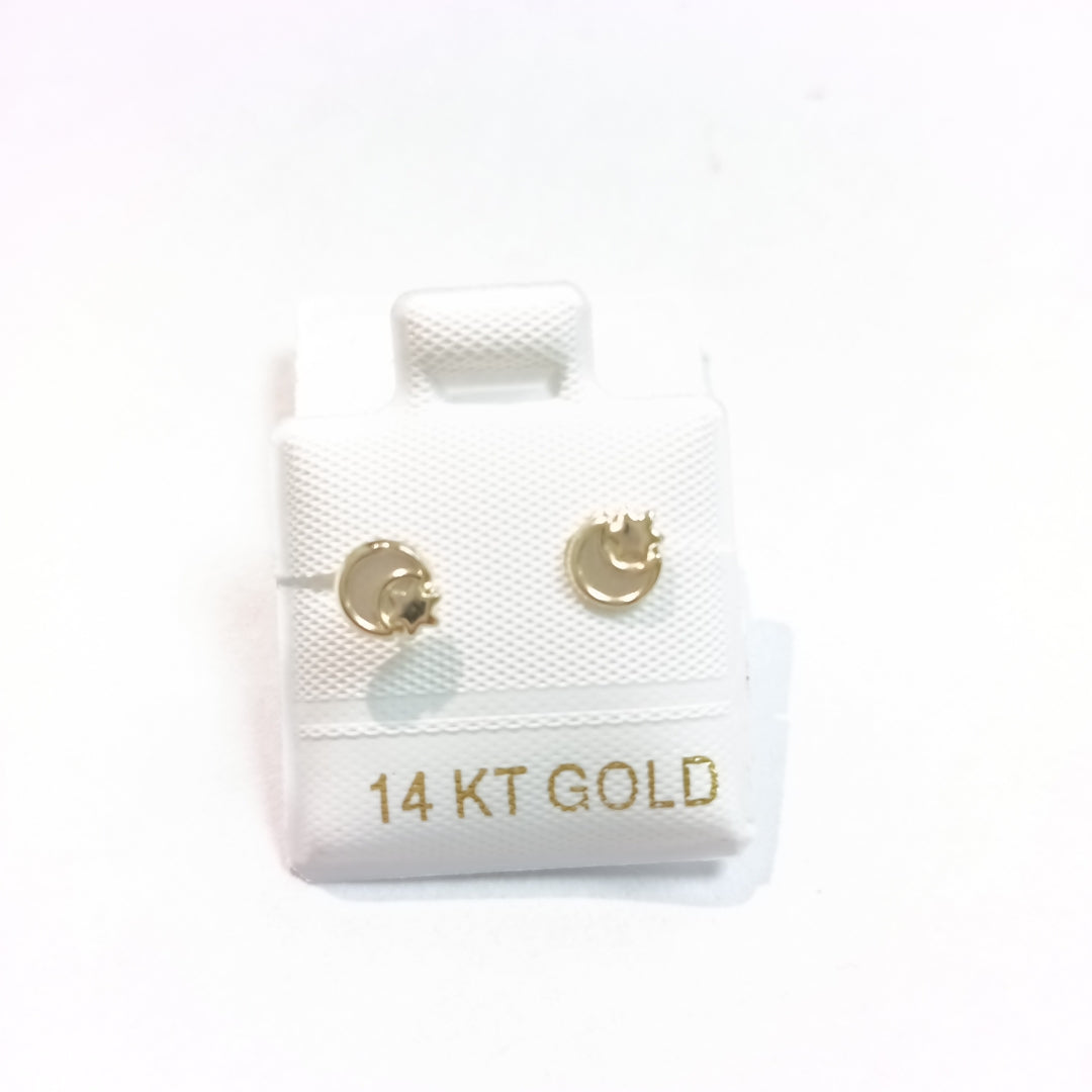 BROQUELES ORO 14K 1 (NUEVO)