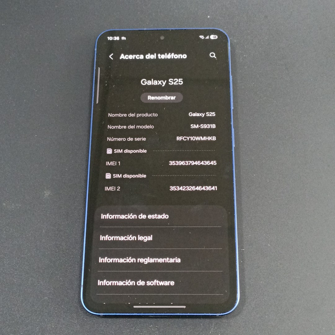 CELULAR SAMSUNG GALAXY S25 SM-S931B (2025) 256 GB 12 GB RAM (SEMINUEVO)