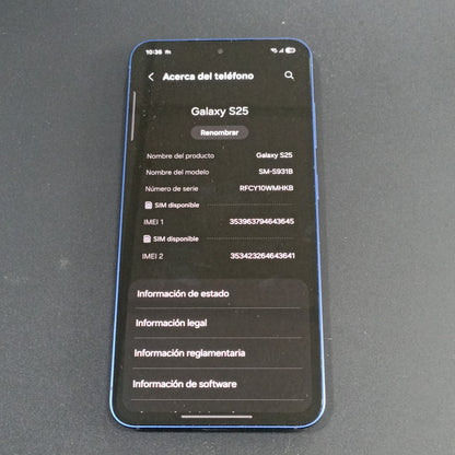 CELULAR SAMSUNG GALAXY S25 SM-S931B (2025) 256 GB 12 GB RAM (SEMINUEVO)