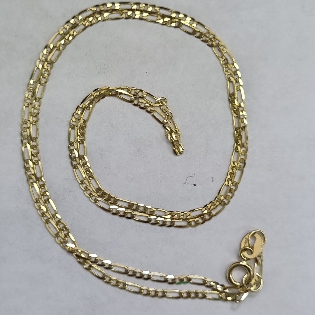 CADENAS CARTIER 3*1 AMARILLA ORO 14K 1.7 (NUEVO)