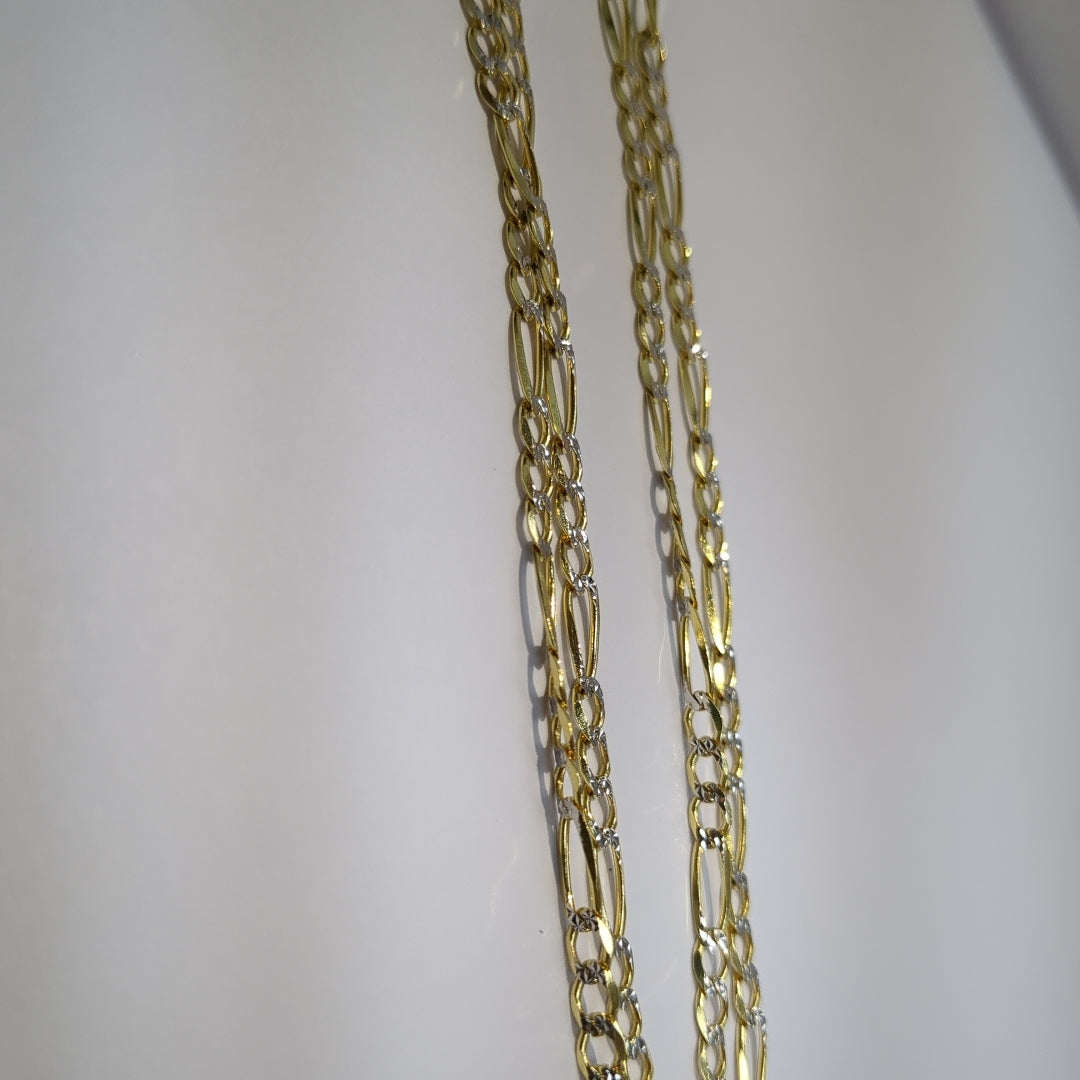 CADENAS CARTIER 3*1 DIAMANTADA ORO 10K 7.1 (NUEVO)