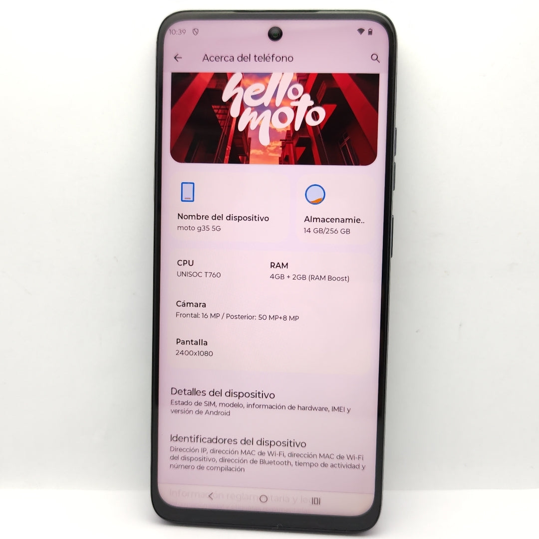 CELULAR MOTOROLA MOTO G35 5G XT2433-2 256 GB 4 GB RAM (SEMINUEVO)