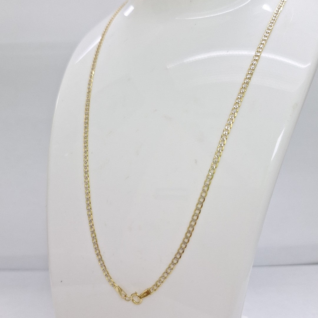 CADENAS BARBADA DIAMANTADA ORO 14K 4.4 (NUEVO)
