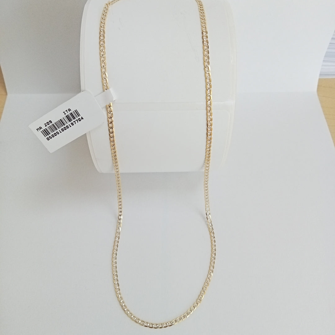 CADENAS BARBADA DIAMANTADA ORO 14K 4.3 (NUEVO)
