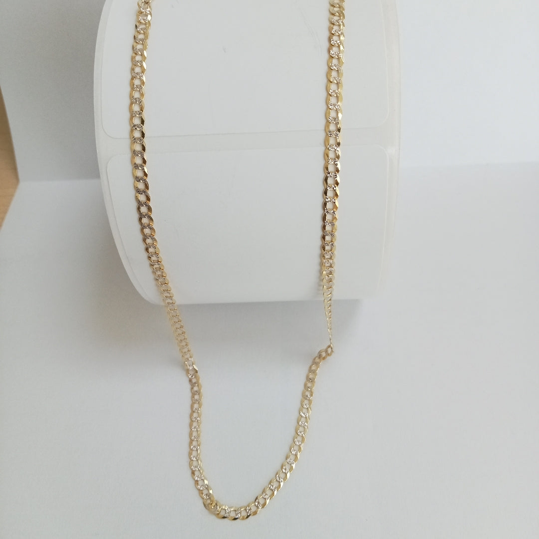 CADENAS BARBADA DIAMANTADA ORO 10K 6.2 (NUEVO)