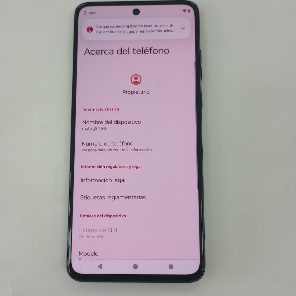 CELULAR MOTOROLA MOTO G84 XT2347-1 (2023) 256 GB 8 GB RAM (SEMINUEVO)