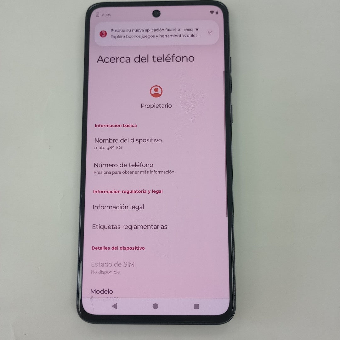 CELULAR MOTOROLA MOTO G84 XT2347-1 (2023) 256 GB 8 GB RAM (SEMINUEVO)