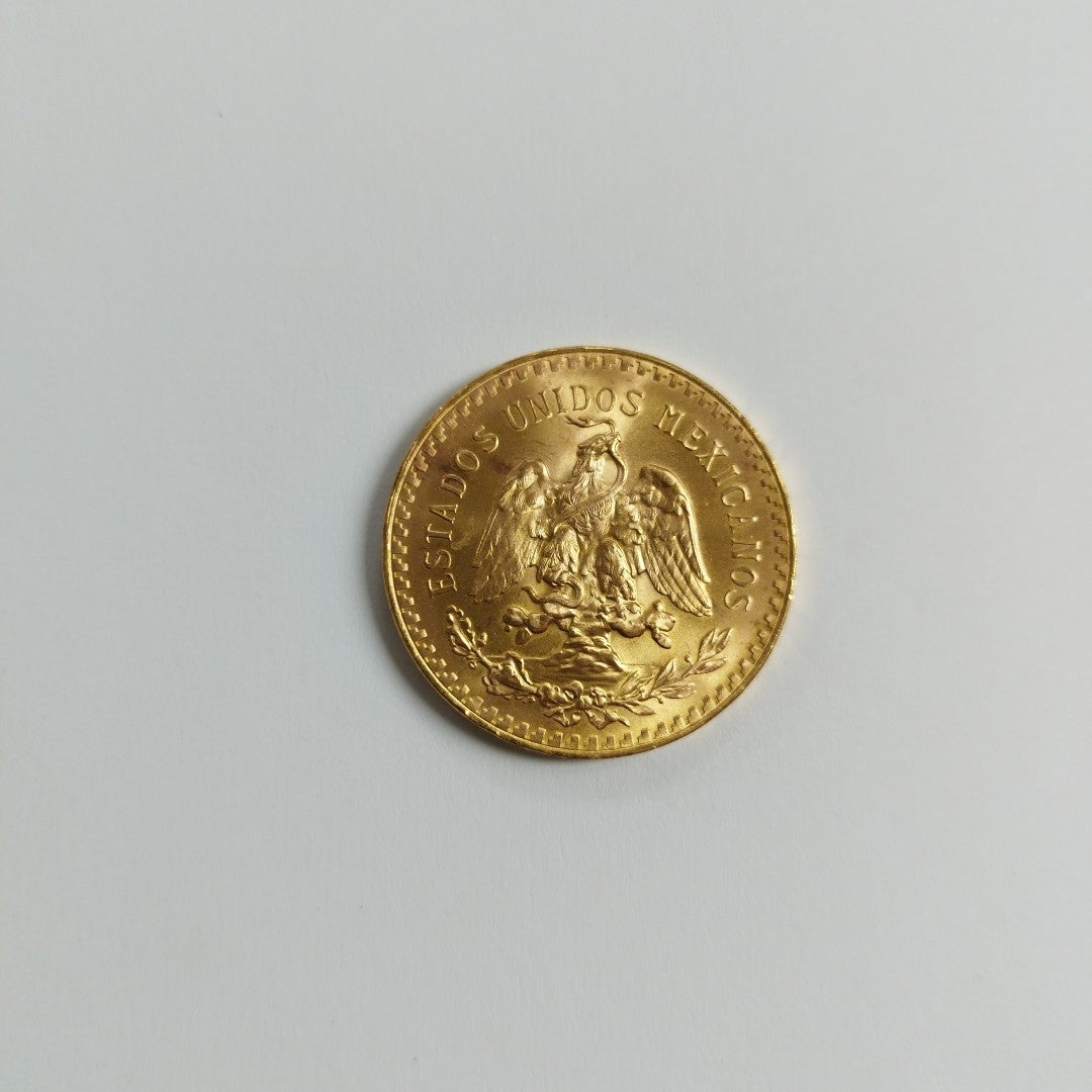 K1 41.6 GRMS - DESC.  0 GRAMOS - 21 K - AVALÚO  67392 * * IDENTIFICACIÓN  MONEDA NOMINATIVA. * MONEDAS PESOS  50 PESOS. (SEMINUEVO)
