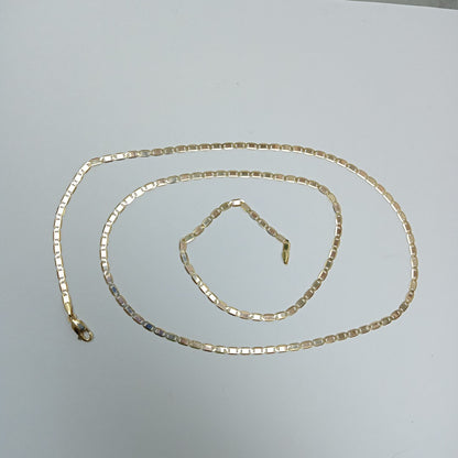 CADENAS VALENTINA/ESPEJO ORO 14K 6.6 (NUEVO)