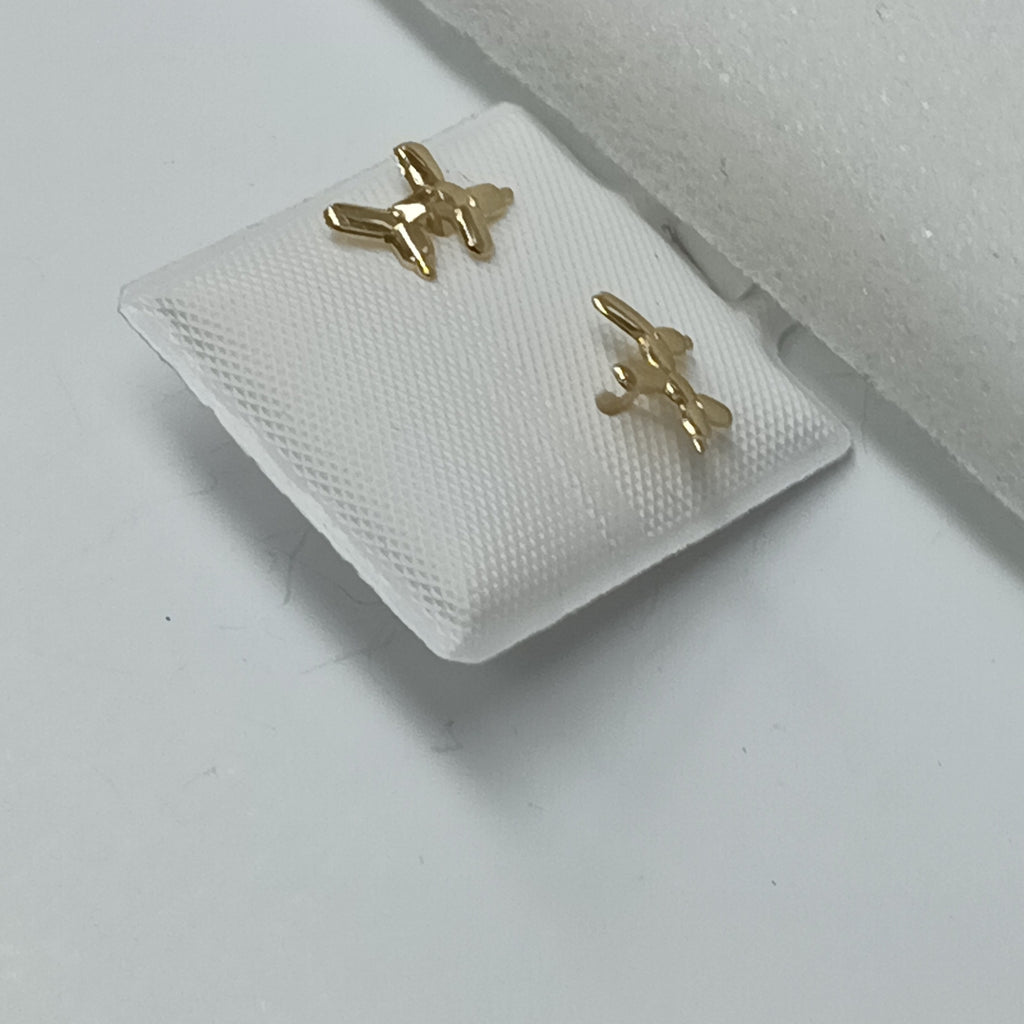 BROQUELES ORO 14K 1 GRS (NUEVO)