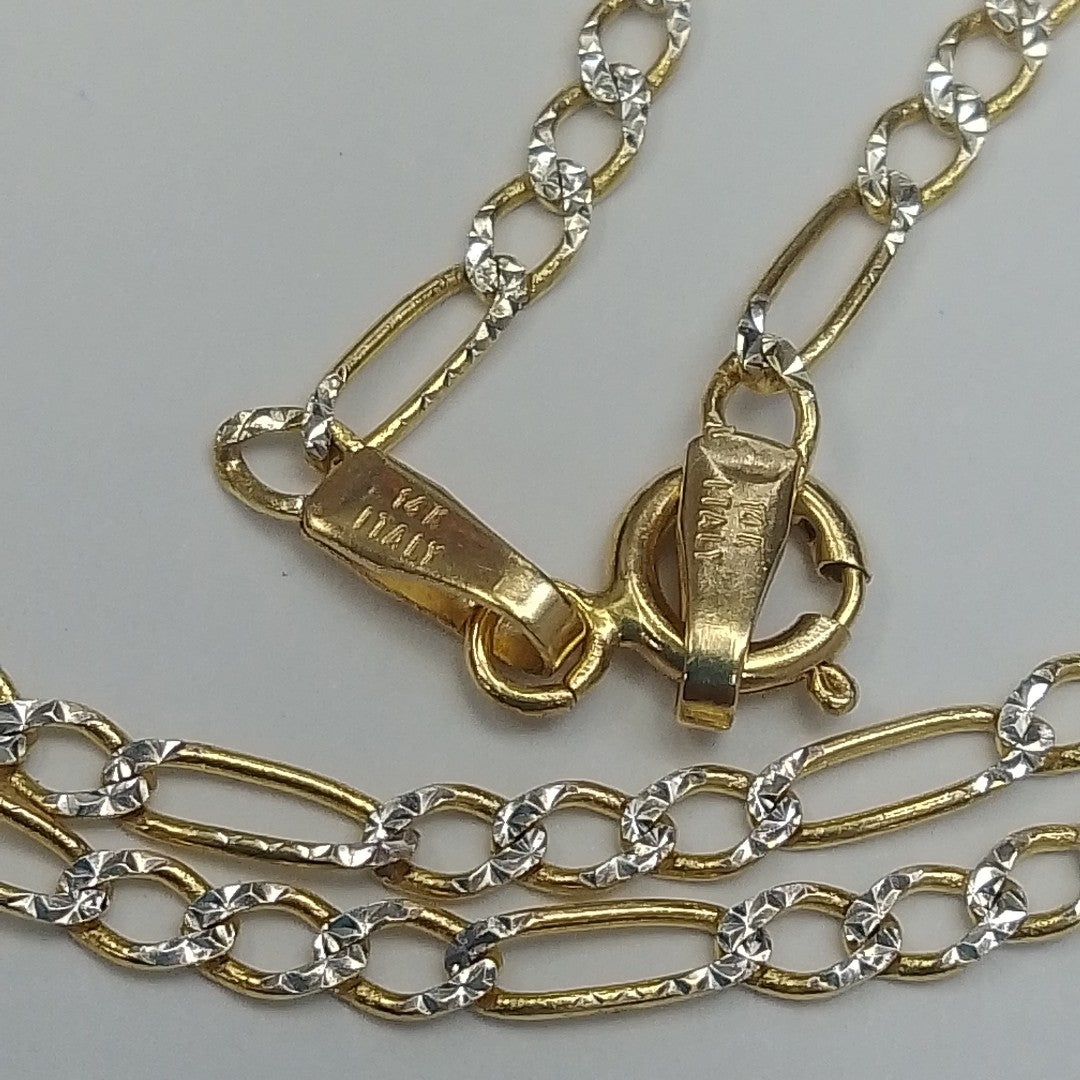 CADENAS CARTIER 3*1 DIAMANTADA ORO 14K 3.6 (NUEVO)