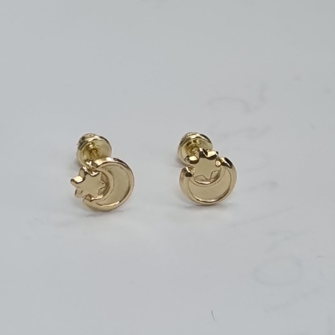 BROQUELES ORO 14K 1 (NUEVO)