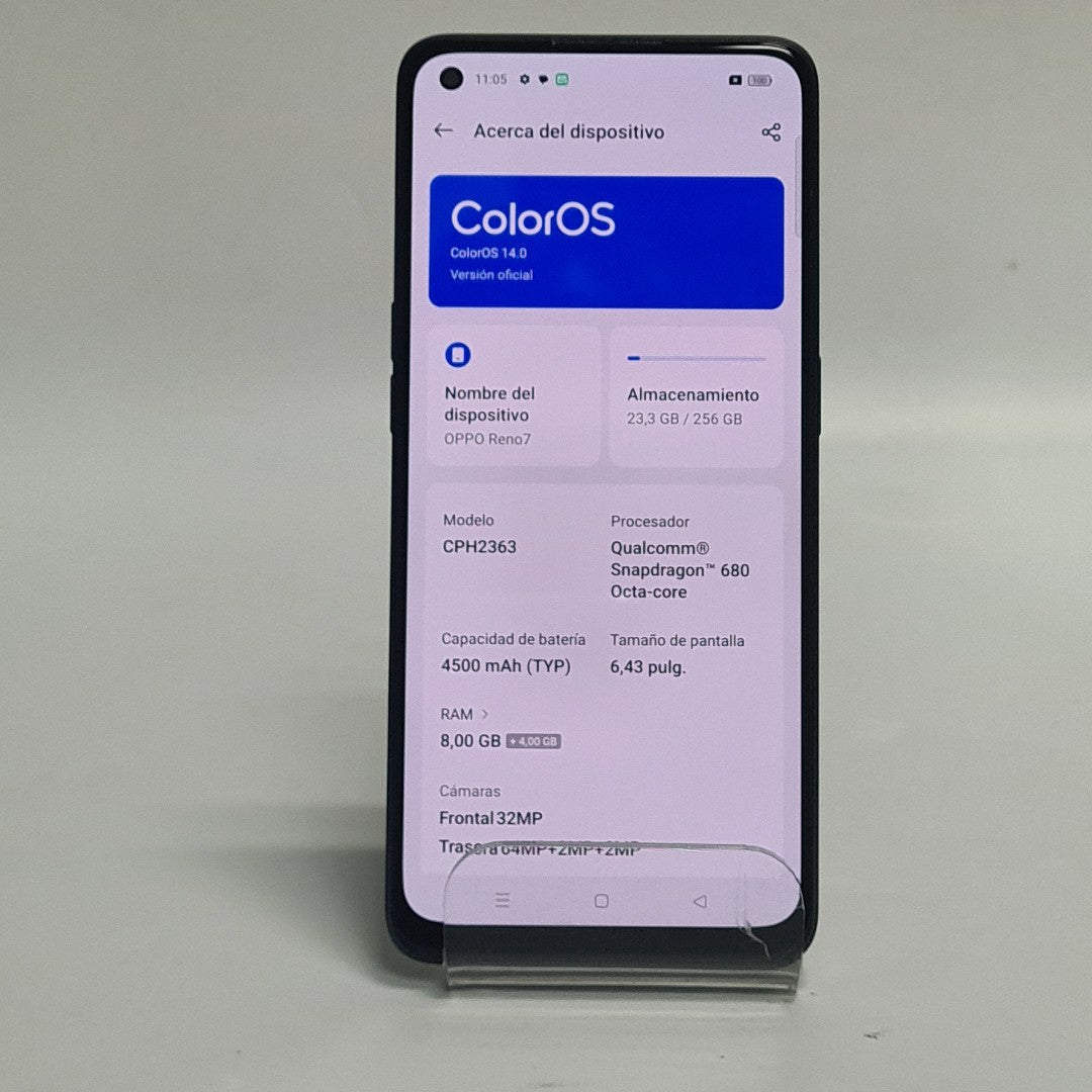 CELULAR OPPO  RENO7 CPH2363 (2022) 256 GB 8 GB RAM (SEMINUEVO)