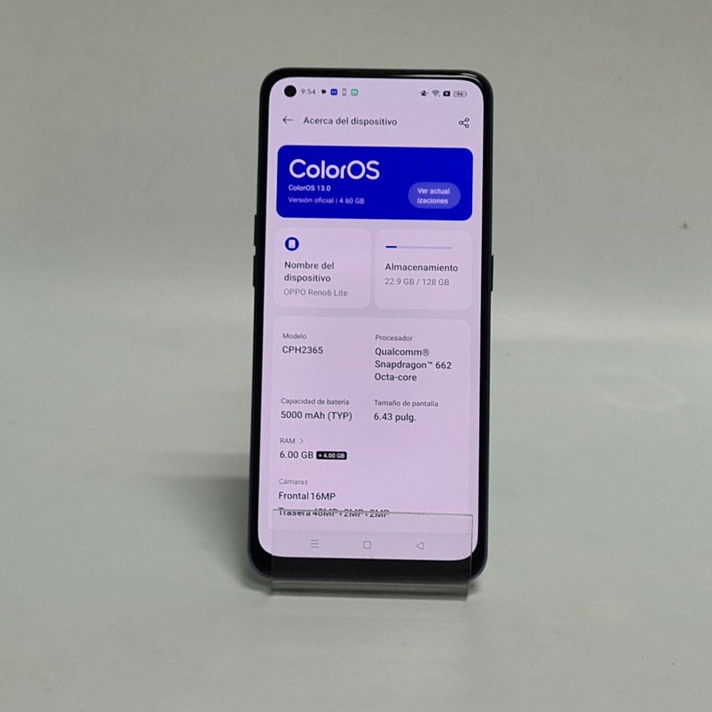 CELULAR OPPO  RENO6 LITE CPH2365 128 GB 6 GB RAM (SEMINUEVO)