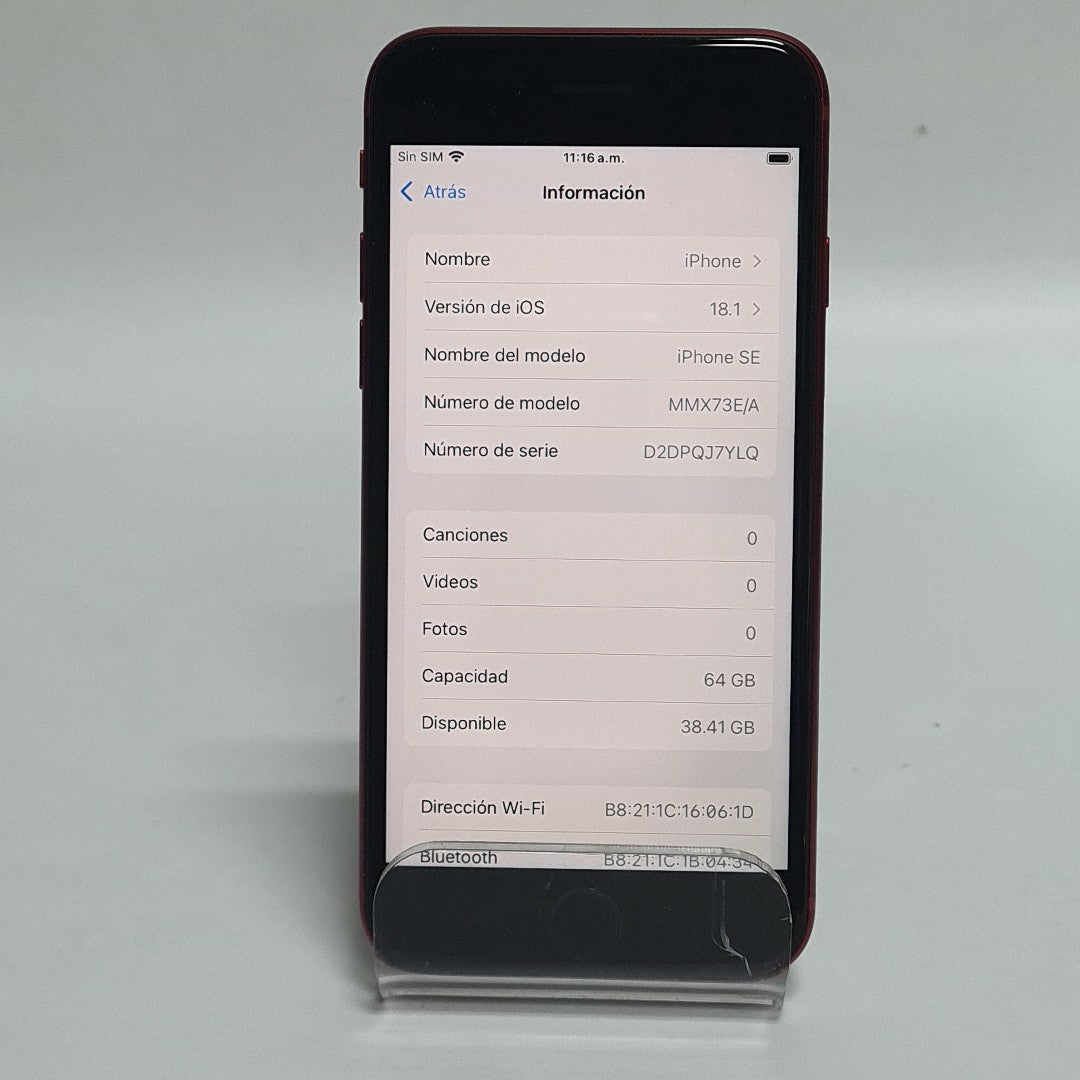 CELULAR APPLE IPHONE SE 3 A2595 64 GB 4 GB RAM (SEMINUEVO)