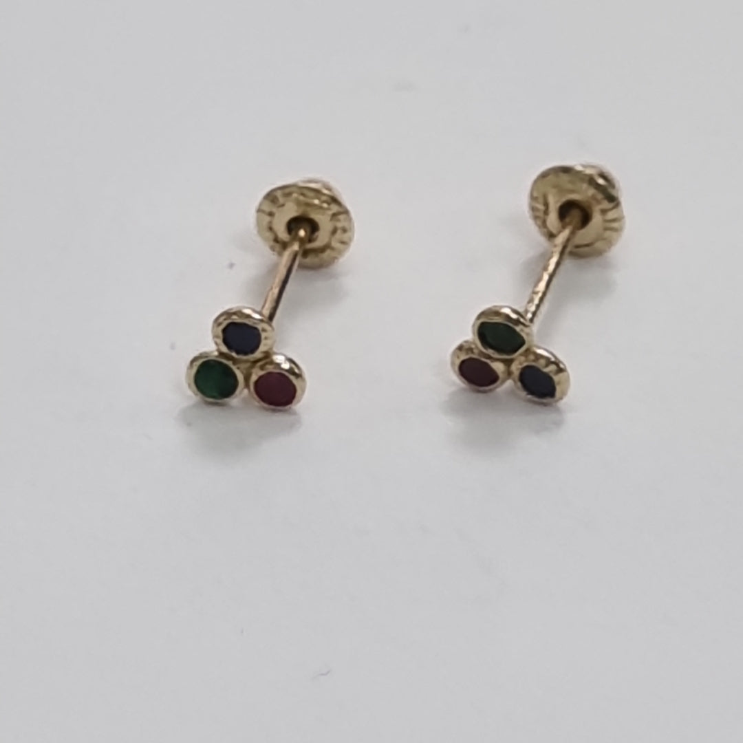 BROQUELES ORO 14K 1 (NUEVO)