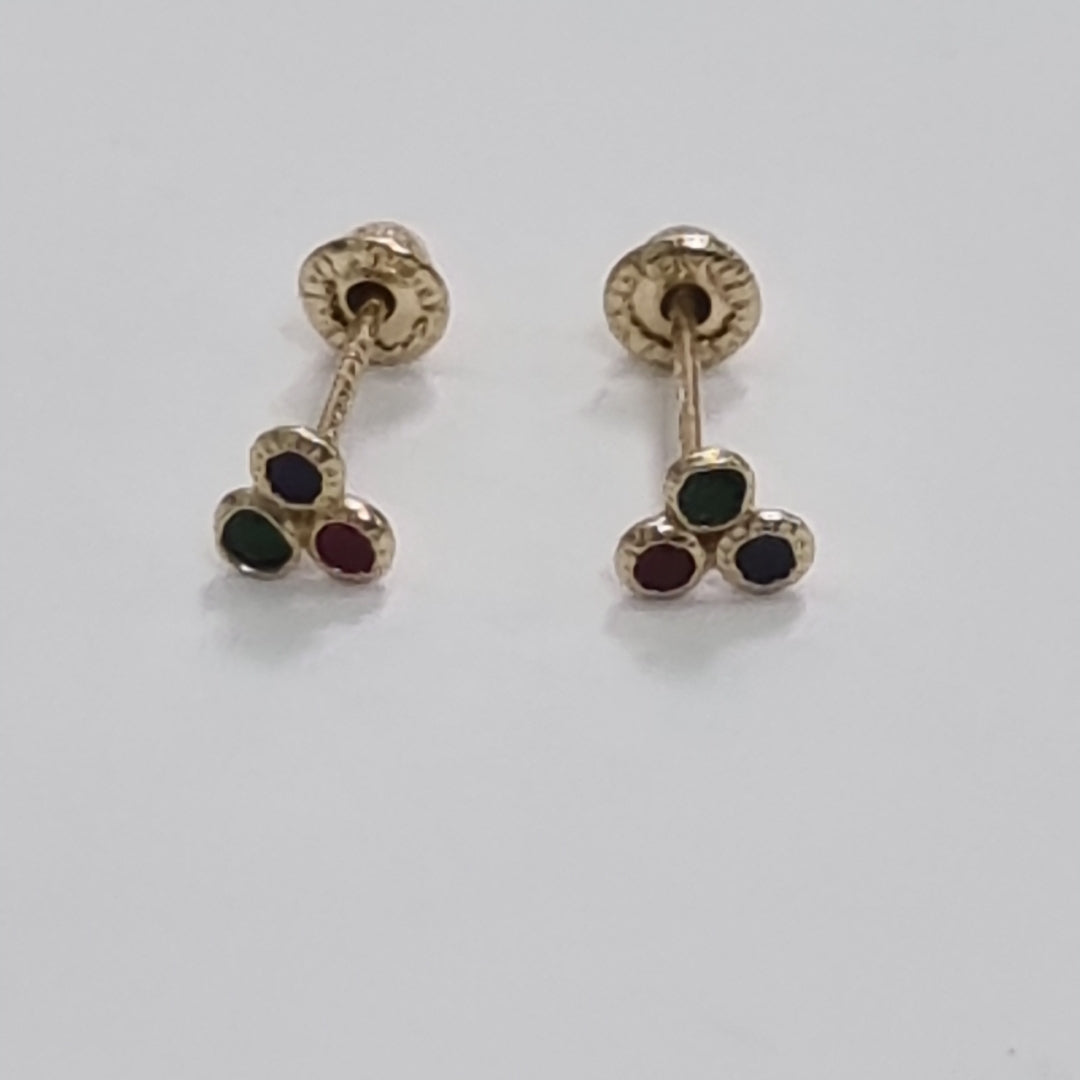 BROQUELES ORO 14K 1 (NUEVO)