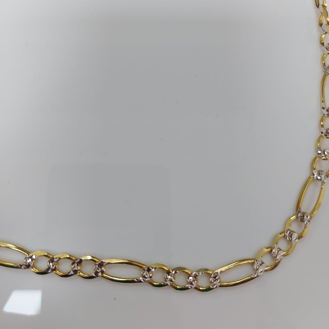 CADENAS CARTIER 3*1 DIAMANTADA ORO 10K 29.6 (NUEVO)