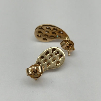 BROQUELES ORO 14K 2 (NUEVO)