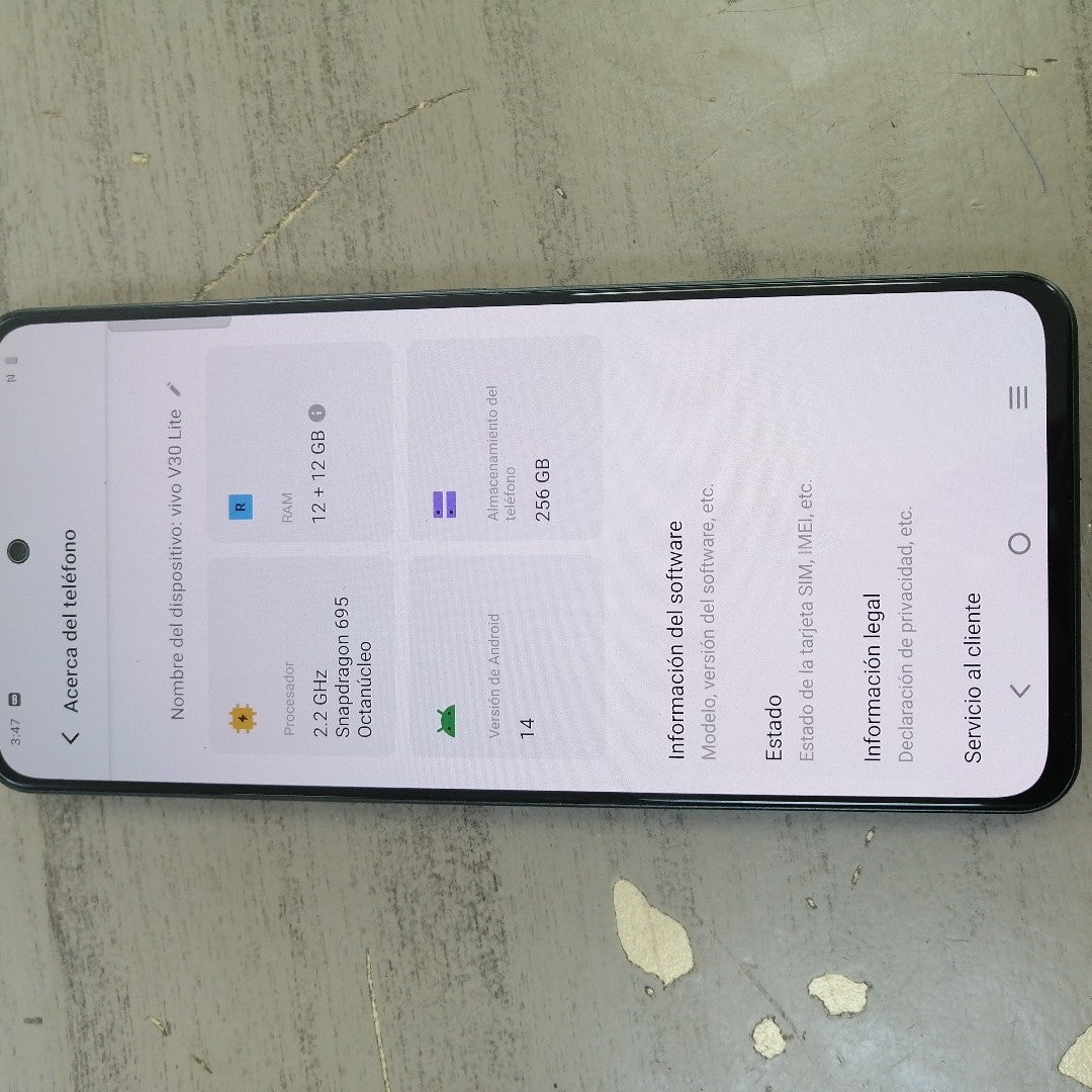 CELULAR VIVO V30 LITE V2314 (2023) 256 GB 12 GB RAM (SEMINUEVO)