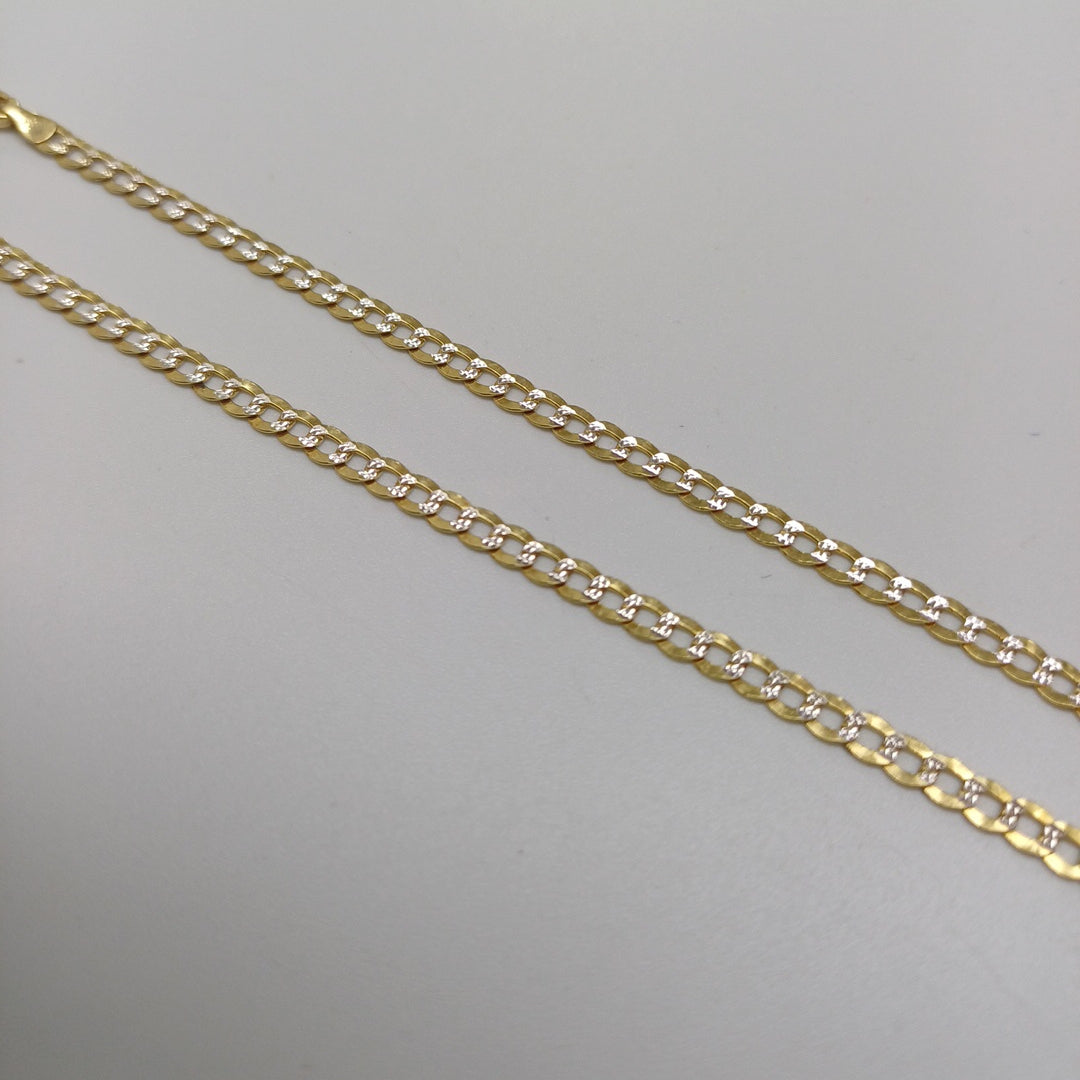 CADENAS BARBADA DIAMANTADA ORO 14K 6.2 (NUEVO)