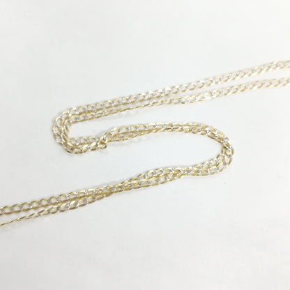CADENAS BARBADA DIAMANTADA ORO 14K 4.4 (NUEVO)