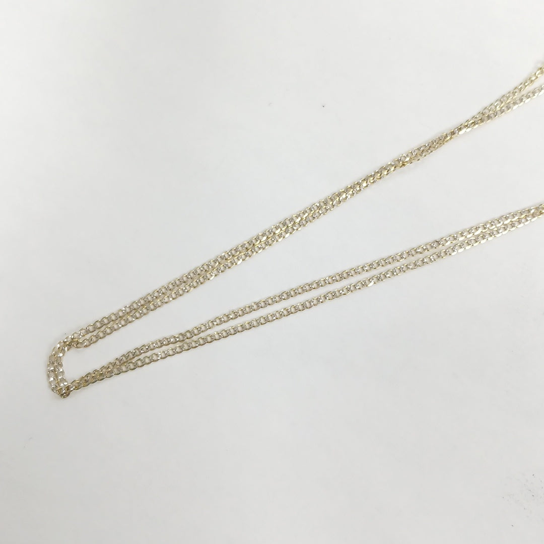 CADENAS BARBADA DIAMANTADA ORO 14K 1.9 (NUEVO)