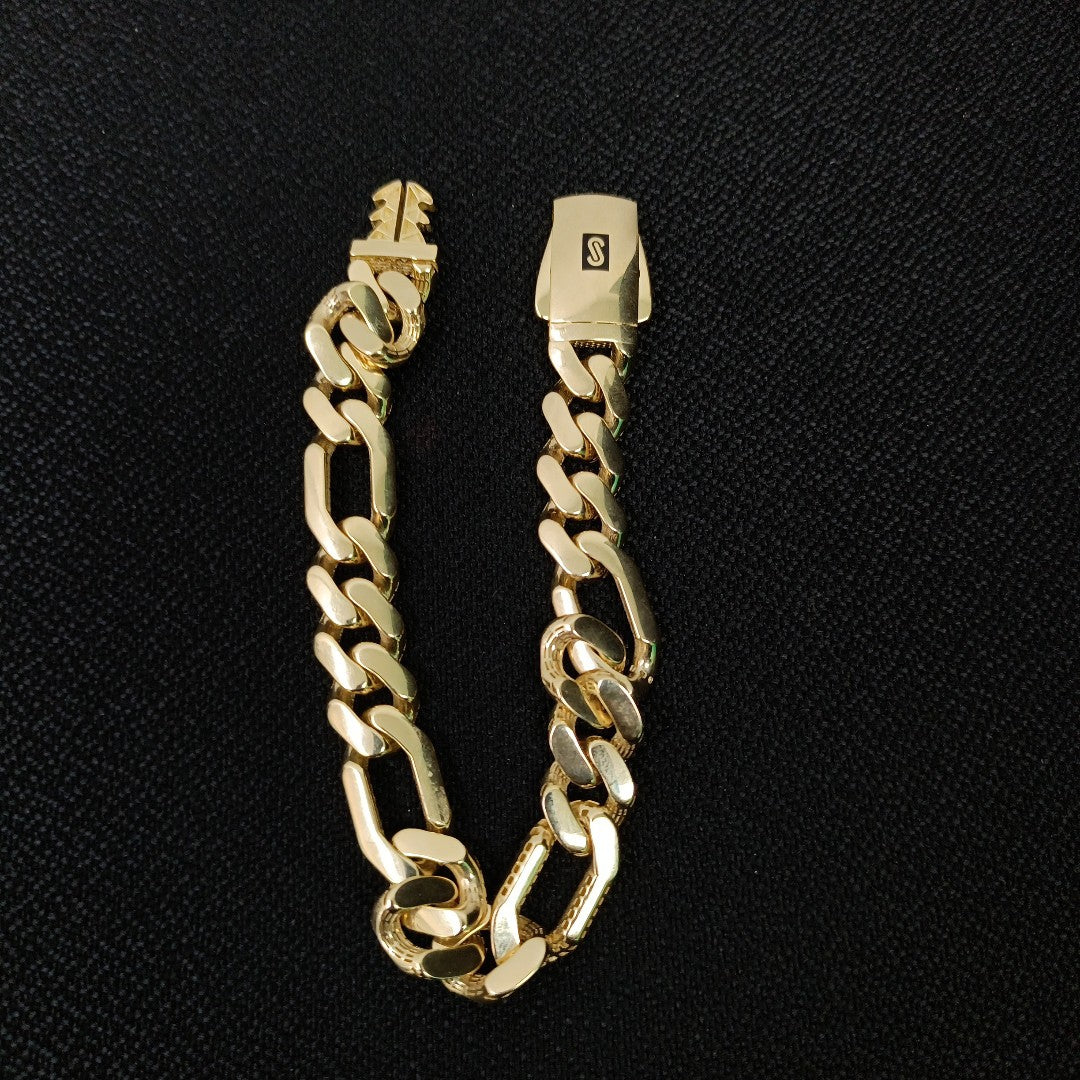 PULSERA CABALLERO MONACO ORO 14K 17.1 (NUEVO)