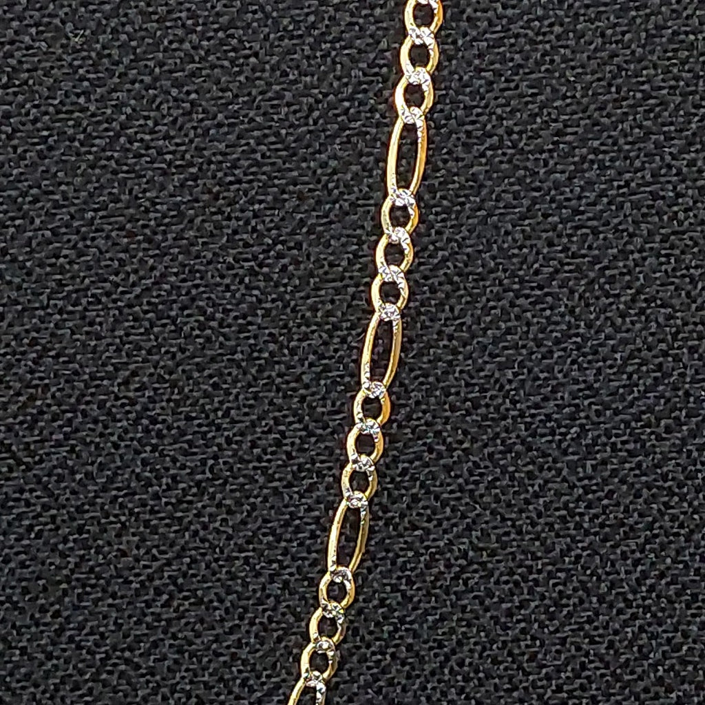 CADENAS CARTIER 3*1 DIAMANTADA ORO 14K 7.5 (NUEVO)