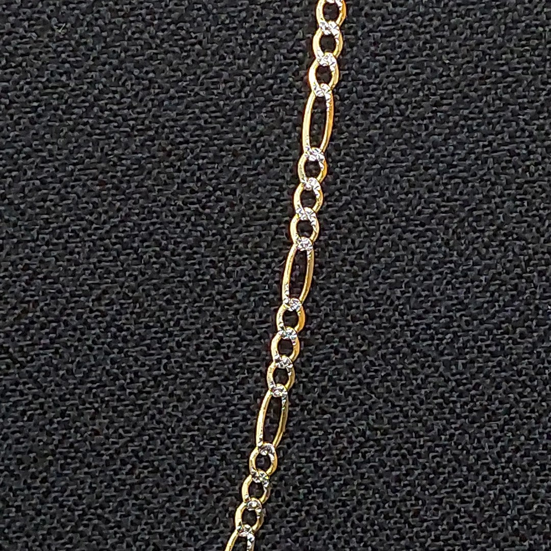 CADENAS CARTIER 3*1 DIAMANTADA ORO 14K 7.5 (NUEVO)