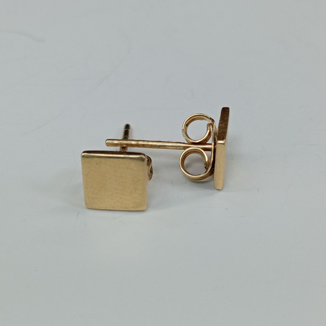 10419BRO00000B2594 FRD23 BROQUEL DE CUADRADO LISO ORO 14K 1.3GRS (NUEVO)